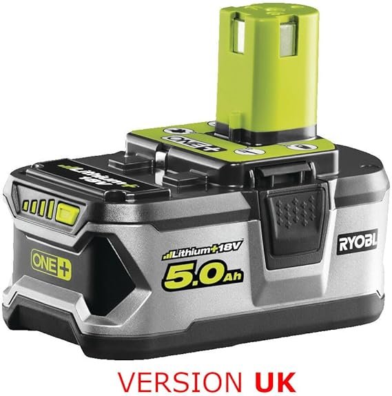 Ryobi RB18L50 ONE+ Lithium+ 5.0Ah Battery, 18 V