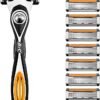 BIC Hybrid 5 Flex Refillable Men's Razor, 1 Weighted Handle and 10 Nano-Tech Titanium