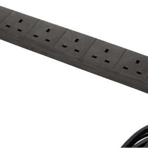 pro elec 6 Gang 10 m Extension Lead Surge Protector - Black