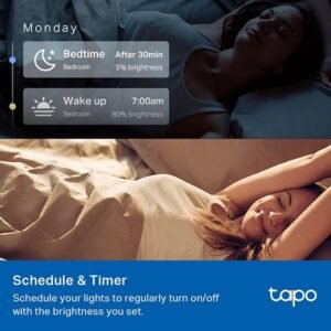 Tapo Smart Bulb, B22 Multicolor Energy Saving Alexa Light Bulbs, 60W,