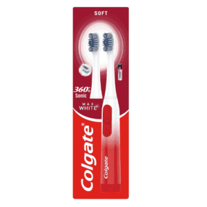 Colgate 360 Sonic Max White Battery Powered Toothbrush cleans in 4 ways
