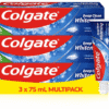 Colgate Deep Clean Whitening Toothpaste, 3 x 75 ml | Fights cavities | Removes plaque