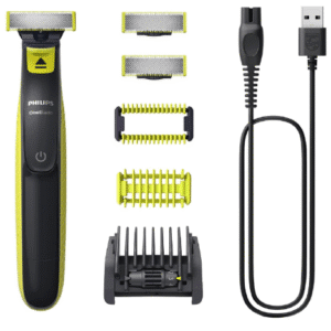 Philips OneBlade Face & Body, Authentic Hybrid Electric Beard Trimmer, Shaver, and Body Groomer. Incl. 3X Original Blades