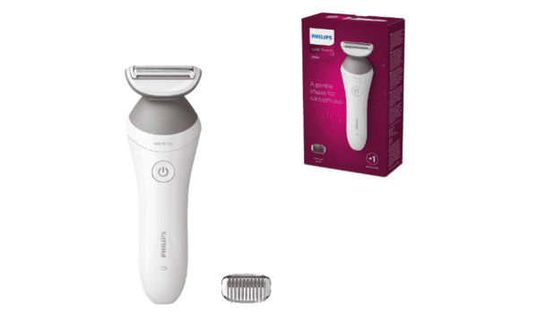 PHILIPS Lady Shaver Series 6000 BRL126/00 Cordless with Wet and Dry use, White