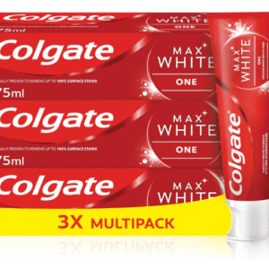 Colgate Max White One Whitening Toothpaste, Teeth Whitening Toothpaste with a Clinically Proven Formula 75ml (Pack of 3)
