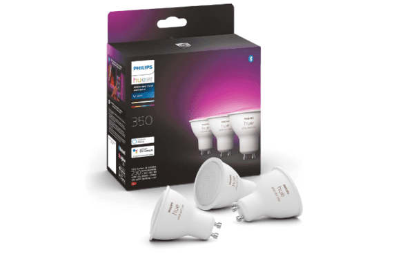 Philips Hue White & Colour Ambiance Smart Spotlight 3-Pack - 350 Lumens LED GU10 | Voice Control with Alexa, Google Assistant & Apple HomeKit