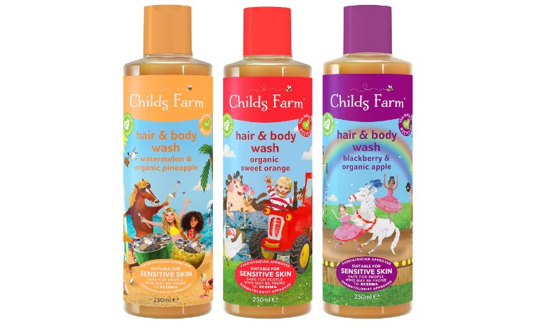 Childs Farm, Kids Hair and Body Wash Multipack Bundle, 3 x 250ml, - shermics.com