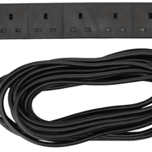 pro elec 6 Gang 10 m Extension Lead Surge Protector - Black