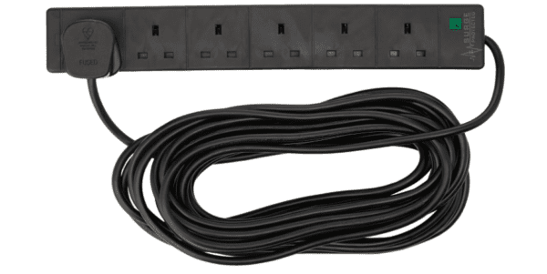pro elec 6 Gang 10 m Extension Lead Surge Protector - Black