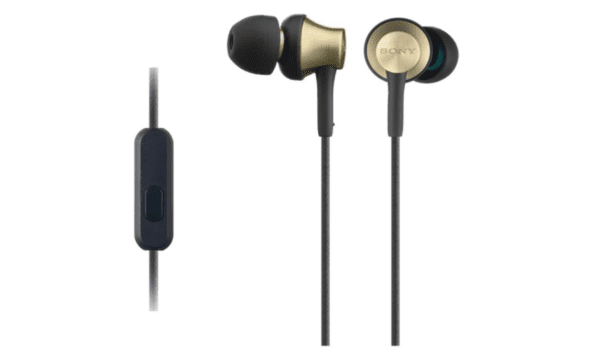 Sony MDREX650APT.CE7 Earphones with Brass Housing, Smartphone Mic and Control - Gold/black