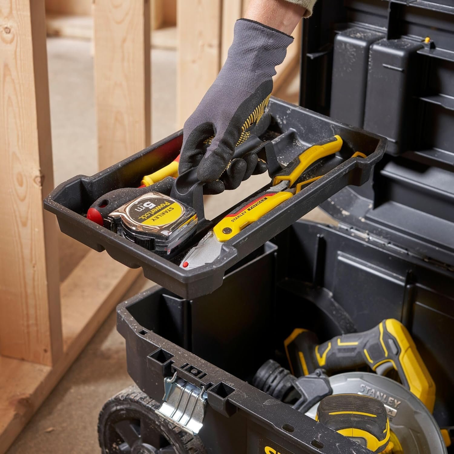STANLEY Rolling Toolbox Chest with Heavy Duty Metal Latch