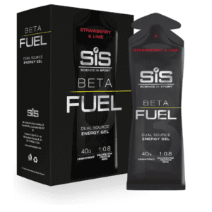 Science in Sport Beta Fuel Gels Dual Source Energy Gel, Strawberry and Lime Flavour, 40 g of Carbs Per Pack, 60 ml Pack (6 Pack)