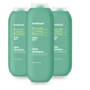 Method Everyday Shampoo, Daily Zen with Cucumber, Green Tea, and Seaweed Scent Notes, Paraben and Sulfate Free, 14 oz (Pack of 3)