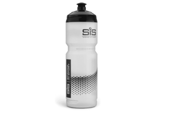 Science In Sport SIS Clear Sports Water Bottle, Plastic Water Bottle, Black Logo, Transparent Colour, 800 ml