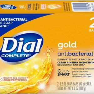 Dial Gold Antibacterial Deodorant Soap, 2 Pack, Total Net Wt 6.4 oz