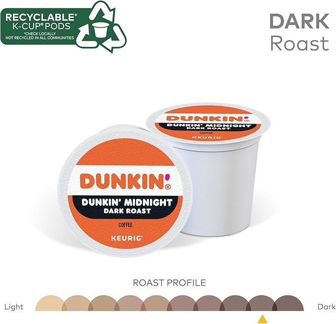 Dunkin' Donuts® Single-Serve Coffee K-Cup® Pods, Dark Roast, Case Of 88 K-Cup Pods