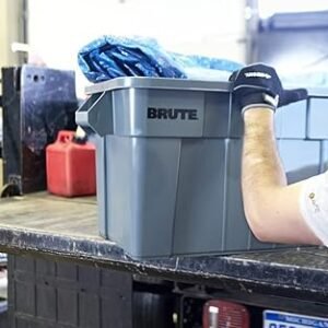 Rubbermaid Commercial Products Brute Tote Storage Container with Lids-Included, 20-Gallon, Gray, 2 Pack