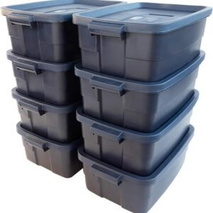 Rubbermaid Roughneck Tote 10 Gal, 8 Pack,
