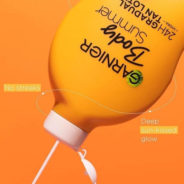 Garnier Summer Body Gradual Tan Moisturiser Deep, For A Radiant Sun Kissed Glow