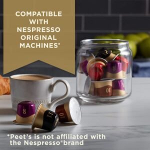 Peet's Coffee Gifts, Espresso Coffee Pods Variety Pack, Dark & Medium Roasts, Intensity 8-11, 40 Count (4 Boxes of 10 Espresso Capsules)