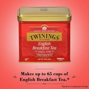Twinings English Breakfast Tea, Loose Leaf - Traditional Caffeinated Black Tea in a Large Tea Tin, Gifts for Tea Lovers, 7.05 Oz