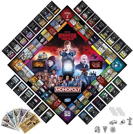 Hasbro Gaming Monopoly: Netflix Stranger Things Edition Board Game for Adults and Teens Ages 14+, Game for 2-6 Players, Multicolor