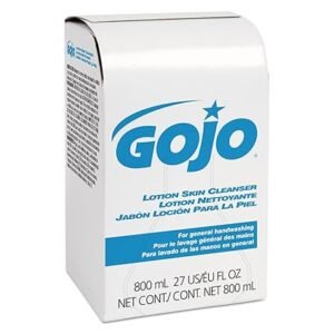 GOJO Lotion Soap Skin Cleanser, 800 mL Lotion Hand Soap Refill for GOJO 800 Series Bag-in-Box Soap Dispenser (Pack of 12) - 9112-12