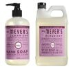 Mrs Meyers: Clean Day Peony Scent Basics Set: 1 Peony Scented Hand Soap with Pump 12.5 oz PLUS 33 oz. Peony Scented Hand Soap Refill 2 PACK