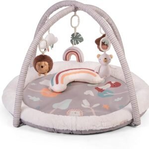 Red Kite Play Gym - Padded Play Gym with Hanging Toys & Tummy Time Mirror (Woodland Walks)