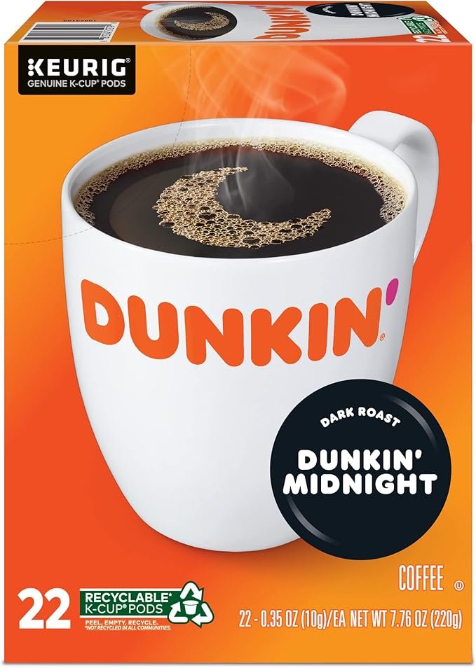 Dunkin' Donuts® Single-Serve Coffee K-Cup® Pods, Dark Roast, Case Of 88 K-Cup Pods