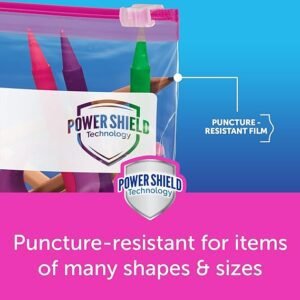 Ziploc Gallon Food Storage Slider Bags, Power Shield Technology for More Durability, 68 Count