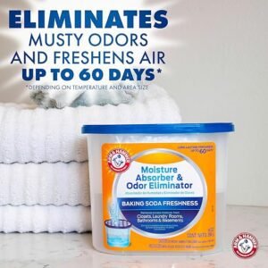 Arm & Hammer Fragrance Free Moisture Absorber and Odor Eliminator, 14 oz. Tub, 3 Ct
