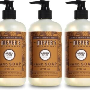MRS. MEYER'S CLEAN DAY Hand Soap, Acorn Spice, Made with Essential Oils, 12.5 oz - Pack of 3