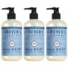 MRS. MEYER'S CLEAN DAY Hand Soap, Made with Essential Oils, Biodegradable Formula, Rain Water, 12.5 fl. oz - Pack of 3