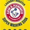 ARM & HAMMER Super Washing Soda Household Cleaner and Laundry Booster, Versatile Natural Home Cleaner, Powder Laundry Additive and Cleaner, 55 oz Box