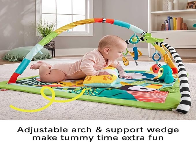 Fisher-Price 3-In-1 Rainforest Sensory Gym & Baby Play Mat