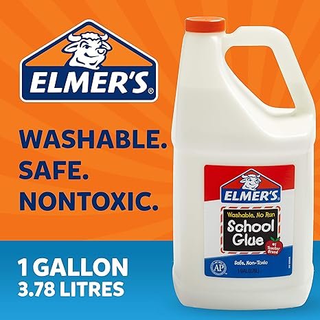 Elmer's Liquid School Glue, Washable, 1 Gallon, 2 Count - Great for Making Slime