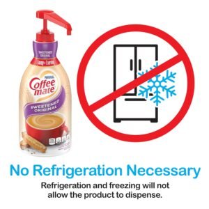 Nestle Coffee mate Coffee Creamer, Sweetened Original, Concentrated Liquid Pump Bottle, Non Dairy, No Refrigeration, 50.7 oz (Pack of 2)