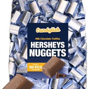 HERSHEY NUGGETS Milk Chocolate Truffles Candy, Bulk 2 Pound Pack, Approx. 90 Pieces