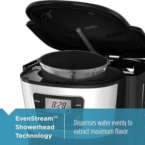 BLACK+DECKER 12-Cup Thermal Coffee Maker, Digital Controls, EvenStream Showerhead
