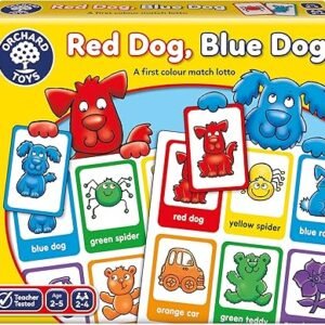 Orchard Toys Red Dog Blue Dog Lotto Game, A Fun First Matching and Memory Game, Perfect For Children Aged 2-5, Develops Memory Skills