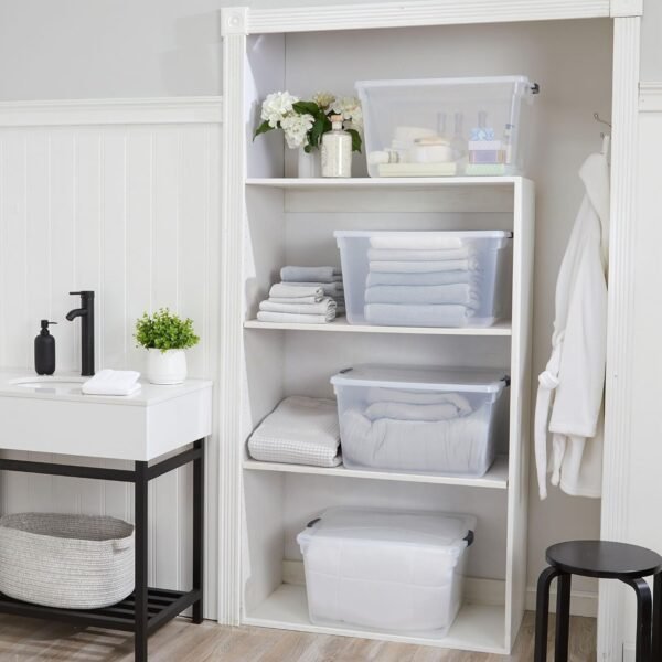 Rubbermaid Cleverstore Clear 71 Qt, 4-Pack,