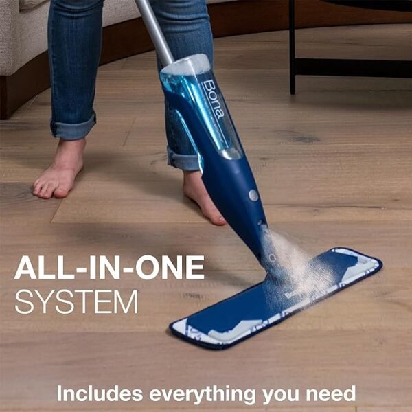 Bona Hardwood Floor Premium Spray Mop - Includes Hardwood Floor Cleaning Solution and Machine Washable Microfiber Cleaning Pad