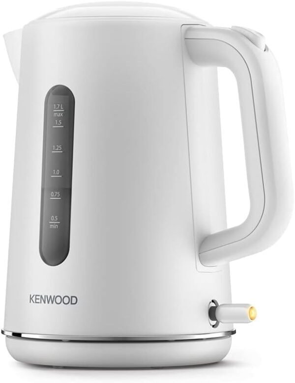 Kenwood Abbey Lux Water Kettle, 360° Swivel Base, Fast Boiling, Removable Filter, Water Capacity 1.7L, ZJP05.A0WH, 3000W, Pure White