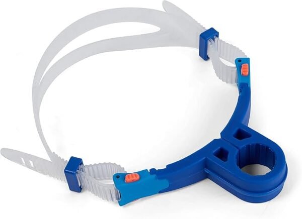 Speedo Unisex Centre Snorkel | Swimming Snorkel | Training Aids, Bllue Flame/Pool Blue/Fluo Tangerine, One Size