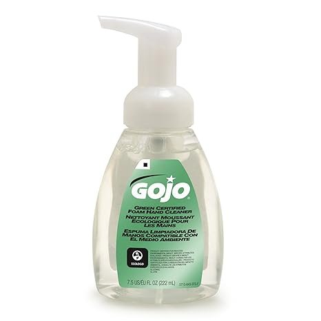 GOJO Green Certified Foam Hand Cleaner, Fragrance Free, 7.5 fl oz Foaming Hand Soap Pump Bottle (Pack of 6)