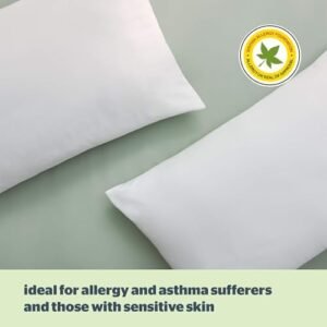 Silentnight Anti-Allergy Pillows 2 Pack – Soft Medium Support Anti Bacterial, Bed Hotel Pillows for Back, Stomach and Side Sleepers, White