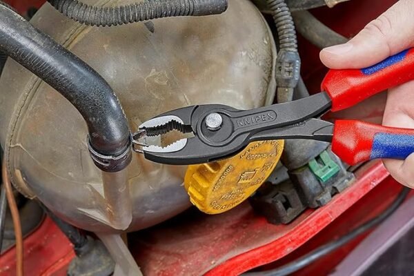 KNIPEX Twingrip Slip Joint Pliers, 200 mm, 4-22 mm, Front Grip and Side Grip Function, Box Joint with Push Button, Gripping Pliers, 82 02 200
