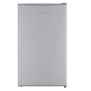Cookology UCIF93 Undercounter Freestanding Fridge 93 Litre Capacity, Features an Adjustable Temperature Control and Legs, Reversible Door and Chiller Box - in Silver [Energy Class F]