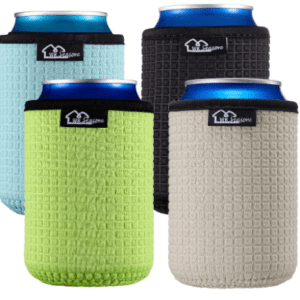 WK IEASON 12oz Standard Can Sleeves Insulators Holder Non-Slip Neoprene Can Cooler for Coco cola, White Claw and More(Green/Light Blue/Grey/Black)